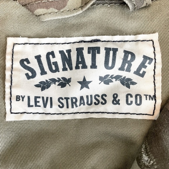 SIGNATURE by LEVI STRAUSS & CO Camo Army Green Jean Jacket - Picture 3 of 4